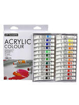 Без бренда «Коробка 24 шт.: Акриловые краски «Две картинки» 24 шт. по 12 мл, проф. пигмент» в Грозном