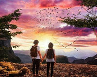 Без бренда «Влюбленные встречают закат на горе» в Грозном