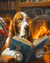 Ученый Бассет-хаунд (худ. Яковец Е.)