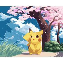 Пикачу под цветущей сакурой