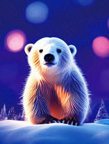 Милый полярный мишка