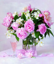 Без бренда «Нежный букетик с розами и настойка» в Грозном