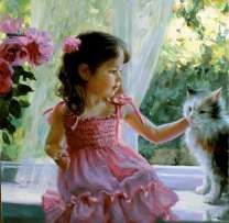 Без бренда «Девочка с кошкой на подоконнике» в Грозном