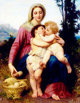 Мадонна с младенцем Христом и святым Иоанном Крестителем. Бугро