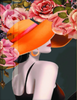 Без бренда «Дама в яркой шляпе и розы» в Грозном в интернет-магазине  Без бренда «Дама в яркой шляпе и розы» в Грозном