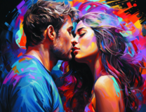 Яркий поцелуй