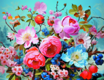 Без бренда «Пионы и другие цветы» в Грозном в интернет-магазине  Без бренда «Пионы и другие цветы» в Грозном