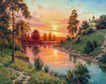 Без бренда «Вид на реку на закате» в Грозном