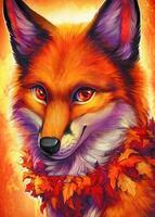 Без бренда «Хитрая лиса с осенним венком» в Грозном в интернет-магазине  Без бренда «Хитрая лиса с осенним венком» в Грозном